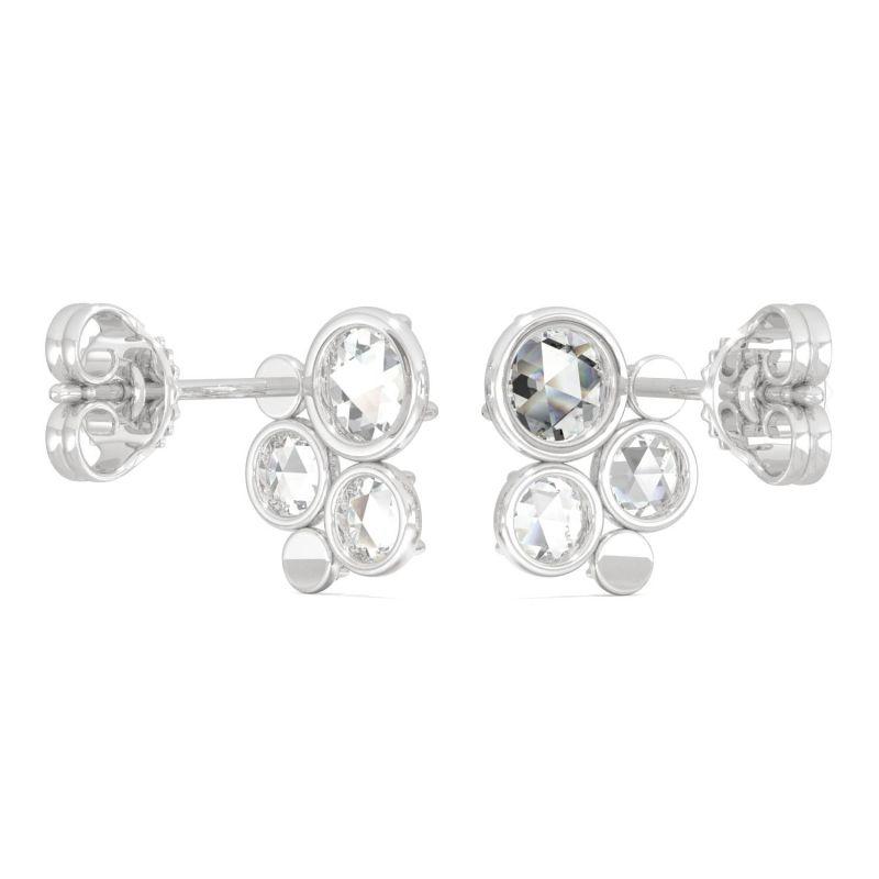 925 Sterling Sliver Round Cut Cubic Zirconia Stud Earrings 7