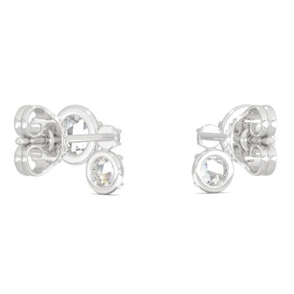 925 Sterling Sliver Round Cubic Zirconia Stud Earrings 7