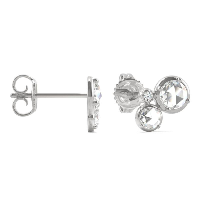 925 Sterling Sliver Round Cubic Zirconia Stud Earrings 4