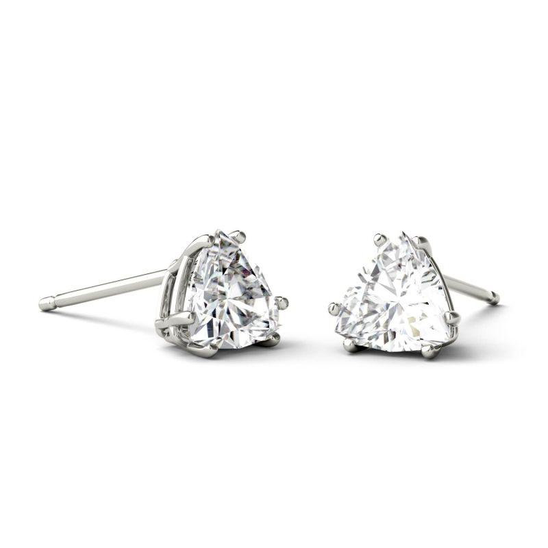 925 Sterling Sliver Trillion Stud Earrings 11