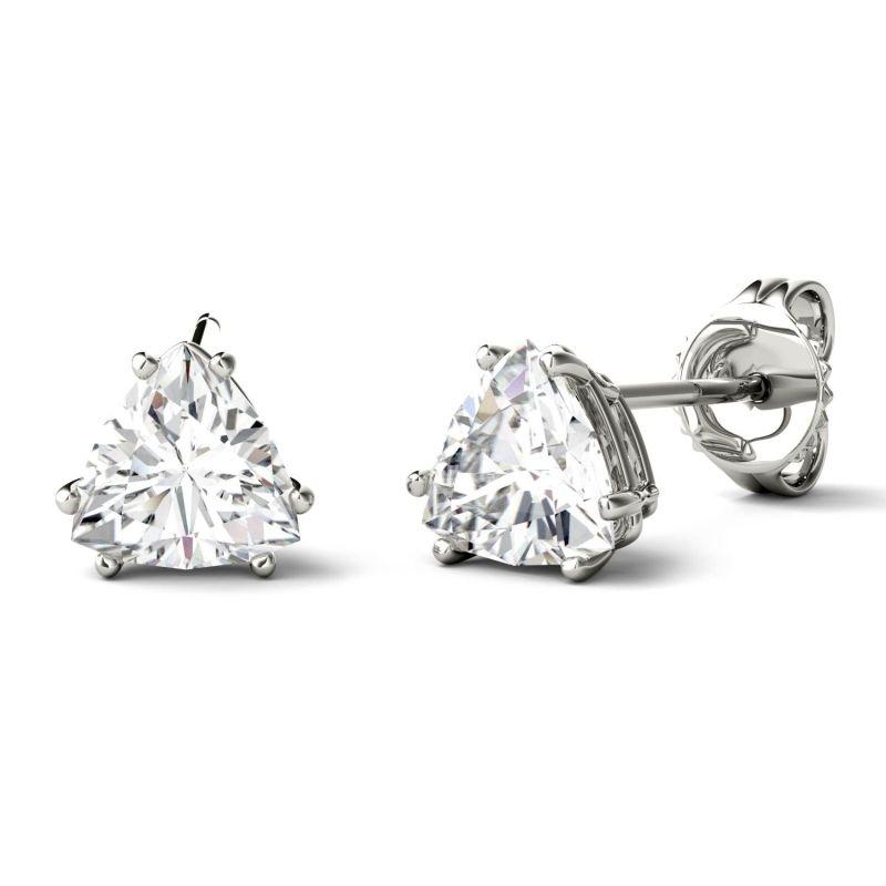 925 Sterling Sliver Trillion Stud Earrings 6