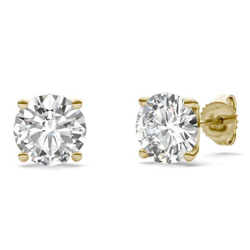 925 Sliver Round Cut Cubic Zirconia Solitaire Stud Earrings 13