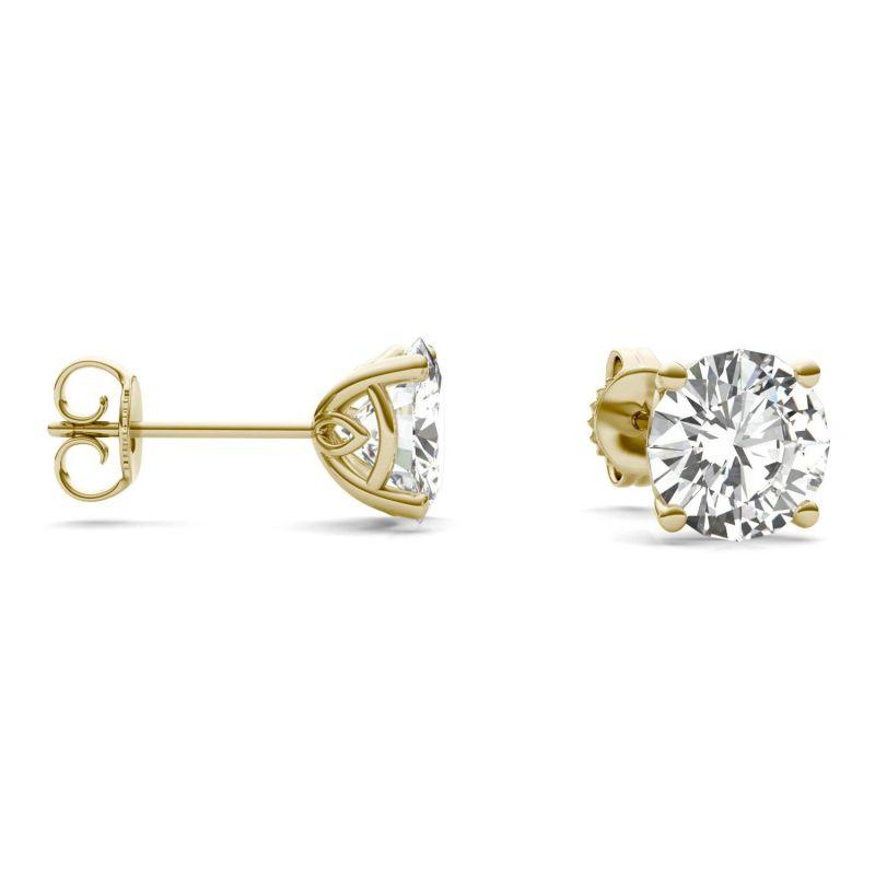 925 Sliver Round Cut Cubic Zirconia Solitaire Stud Earrings 12