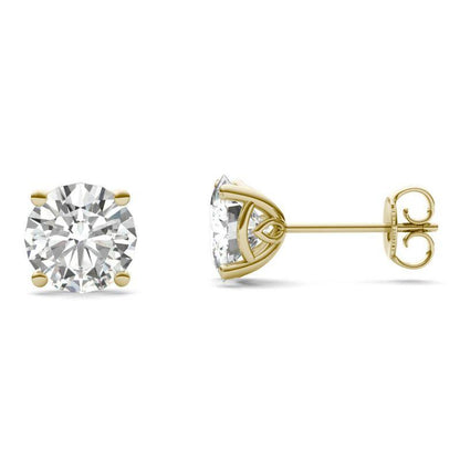 925 Sliver Round Cut Cubic Zirconia Solitaire Stud Earrings 11