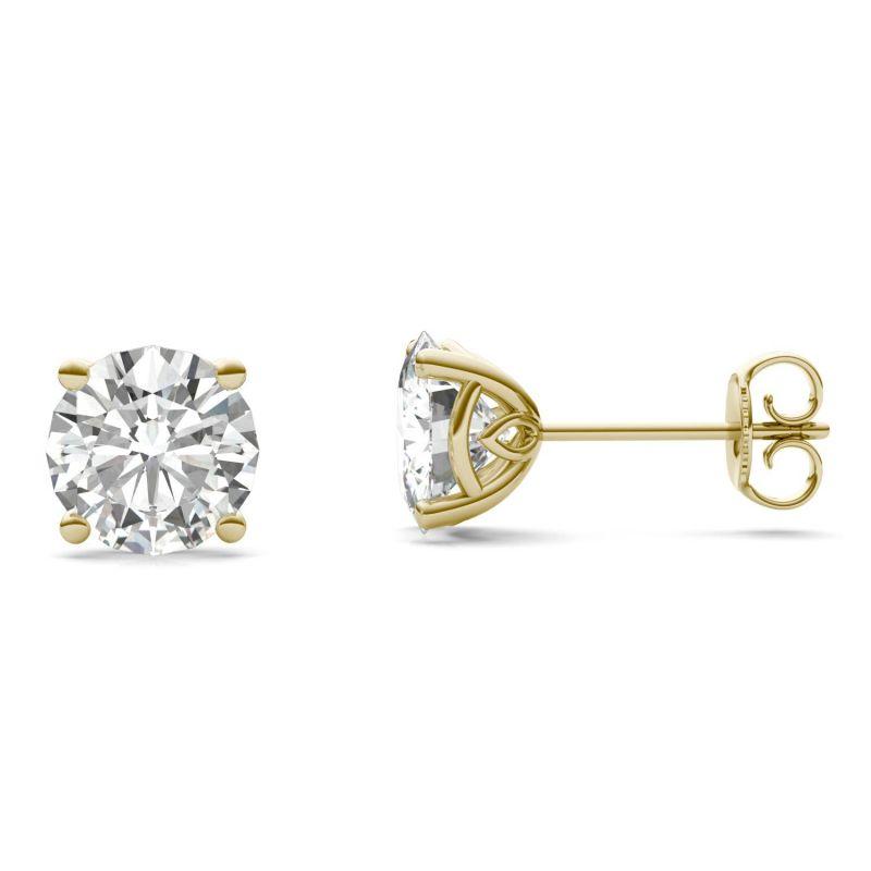 925 Sliver Round Cut Cubic Zirconia Solitaire Stud Earrings 16