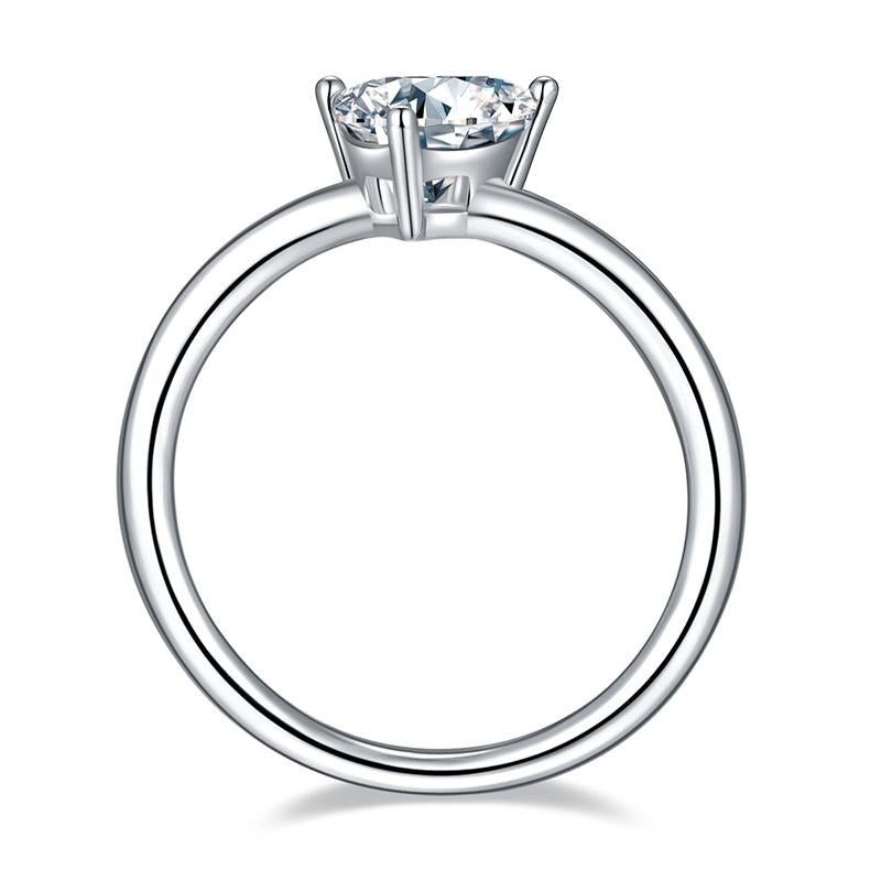 925 Sterling Silver Trillion Cut CZ Solitaire Ring 10