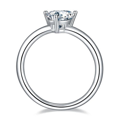 925 Sterling Silver Trillion Cut CZ Solitaire Ring 10