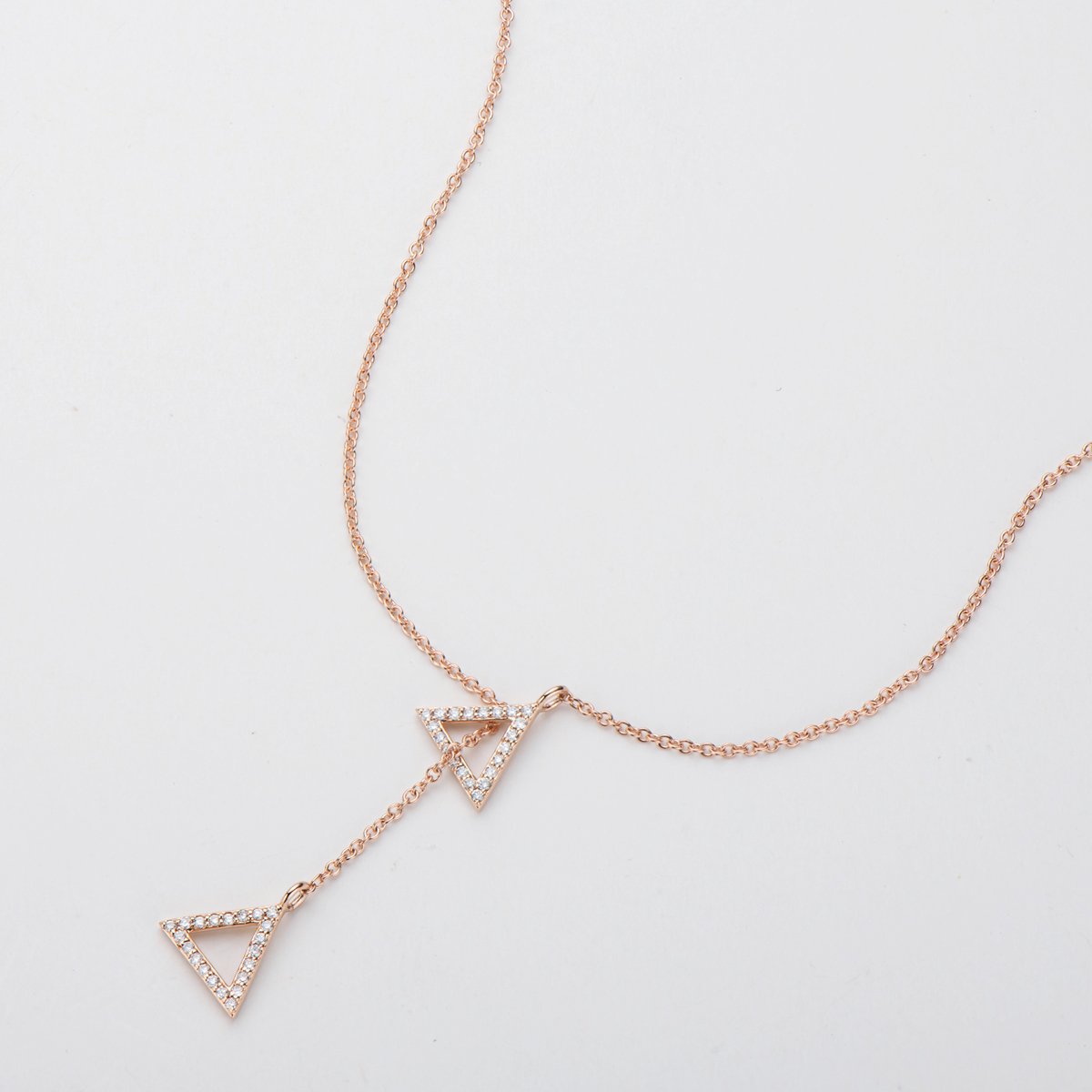 925 Sterling Silver Fashion Triangle Geometric Necklace 4