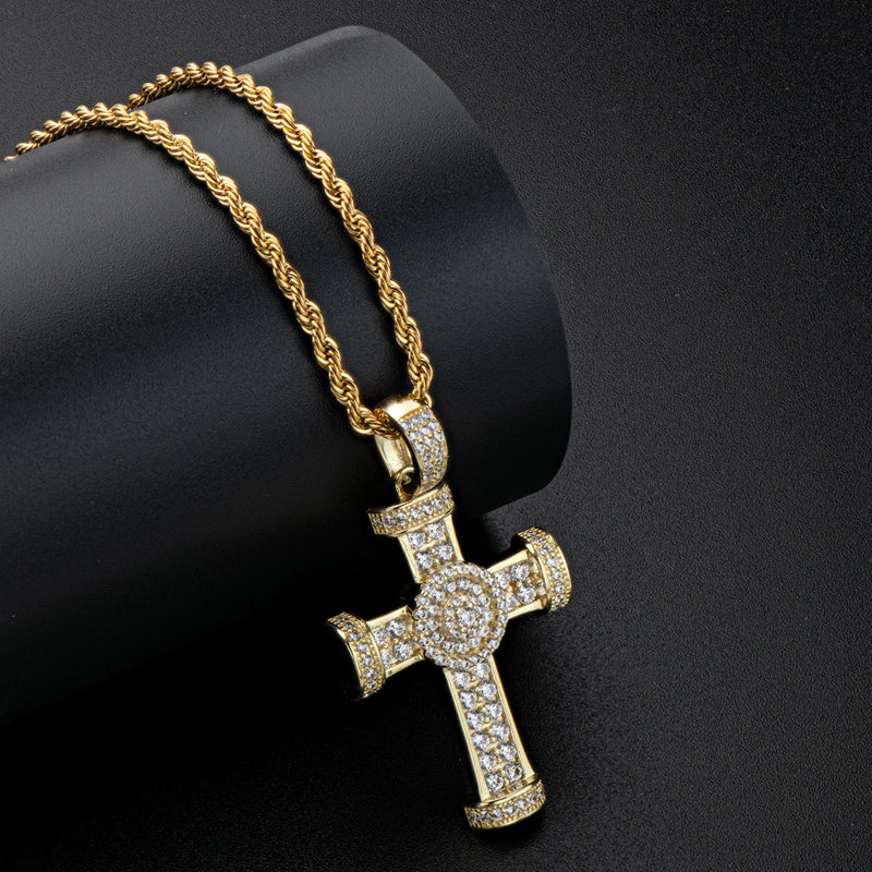 925 Sterling Silver Personalized Cross Hip Hop Long Chain Cool Pendant Necklace 8