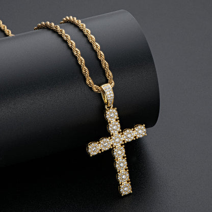 925 Sterling Silver Personalized Cross Long Chain Cool Men Pendant Necklace 8