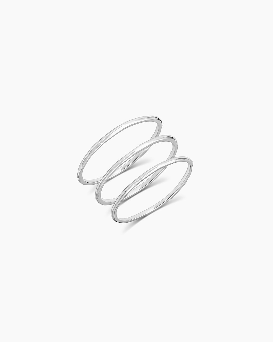 925 Sterling Silver G Ring Set 4