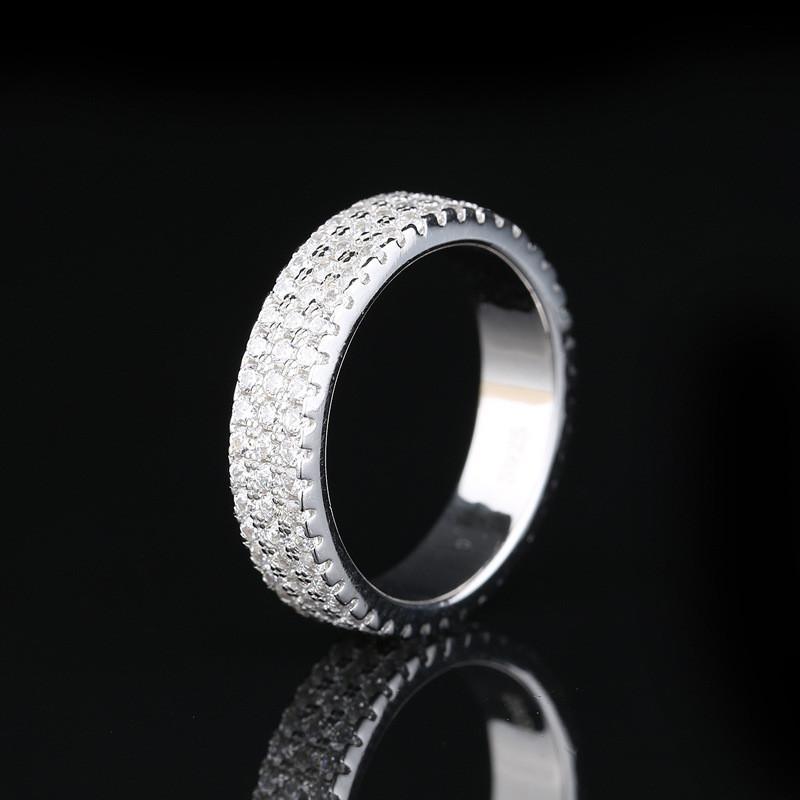 925 Sterling Silver Round Cut 925 Sterling Silver Full Eternity Ring 3