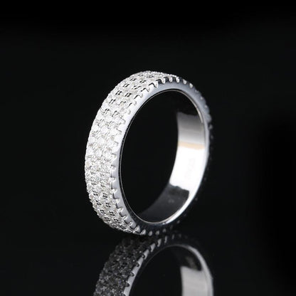 925 Sterling Silver Round Cut 925 Sterling Silver Full Eternity Ring 3