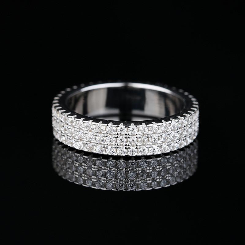 925 Sterling Silver Round Cut 925 Sterling Silver Full Eternity Ring 4