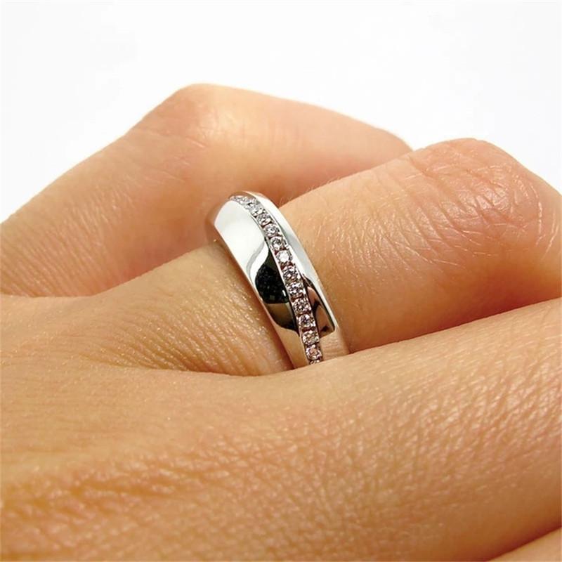 925 Sterling Silver Round Cut CZ Eternity Ring 7