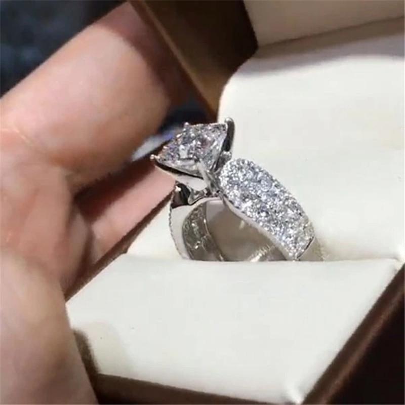 925 Sterling Silver Princess Cut CZ ring 2