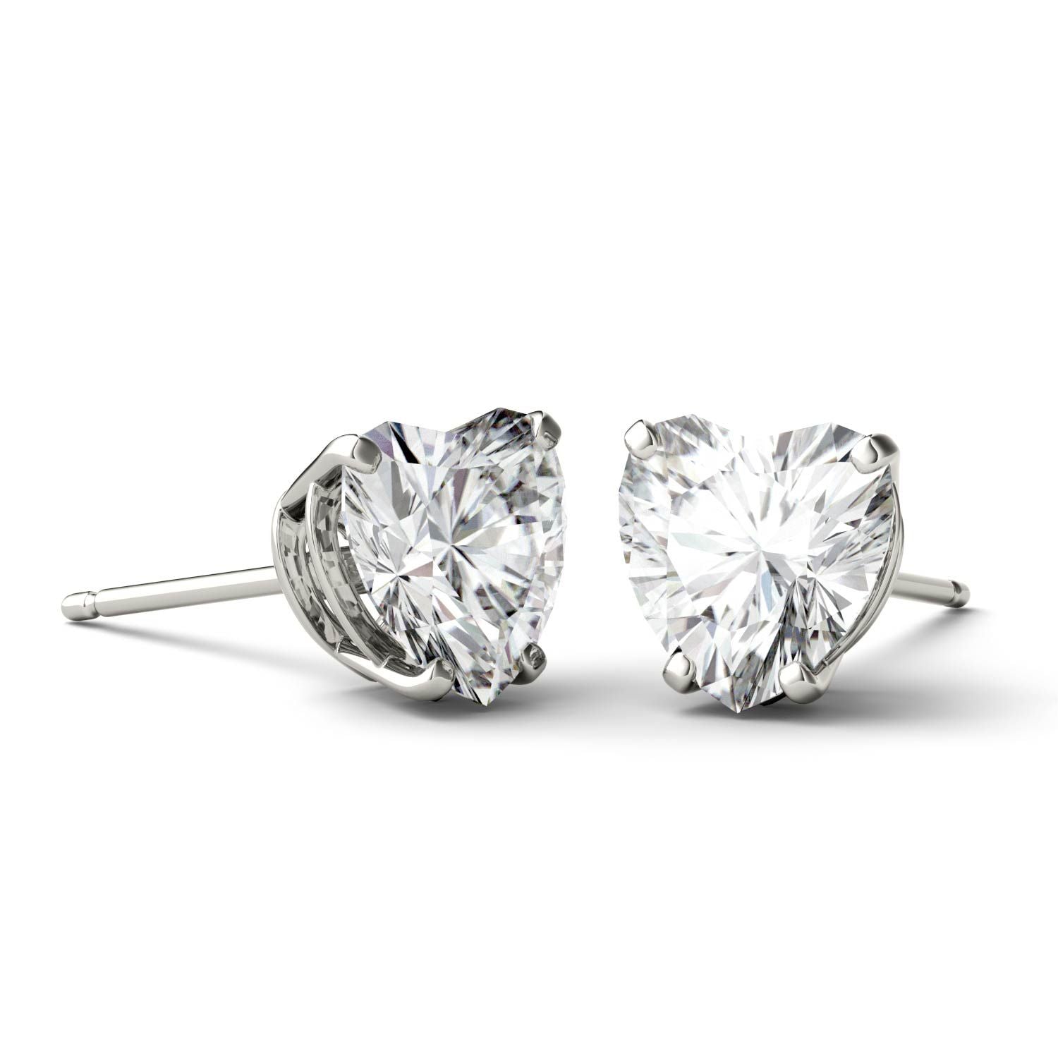 925 Sterling Sliver Heart Shaped  Stud Earrings 7