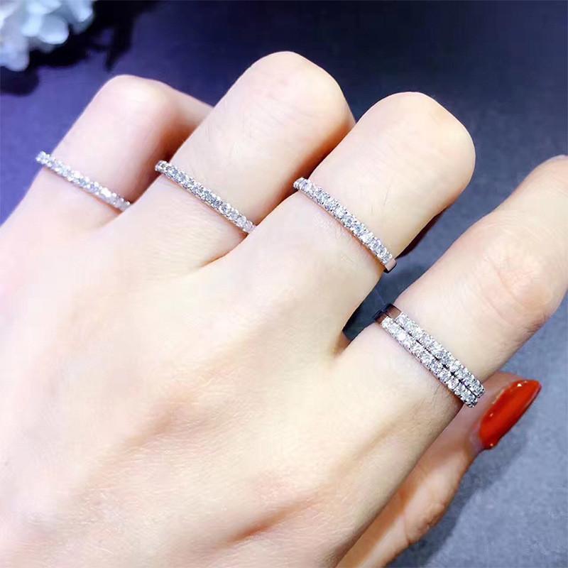 925 Sterling Silver Round Cut 925 Sterling Silver Eternity Ring 2