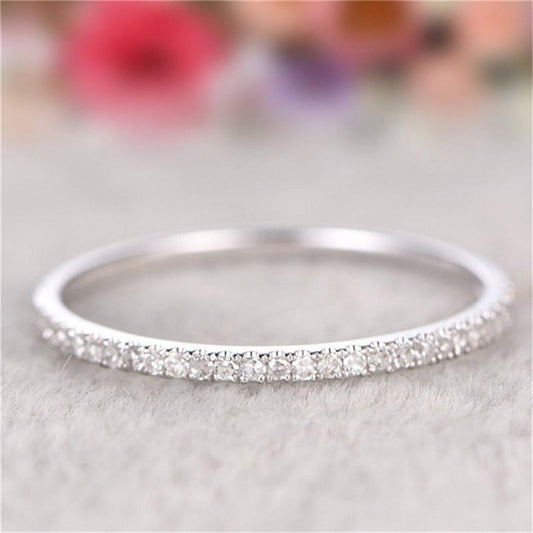 925 Sterling Silver Round Cut 925 Sterling Silver Eternity Ring 1