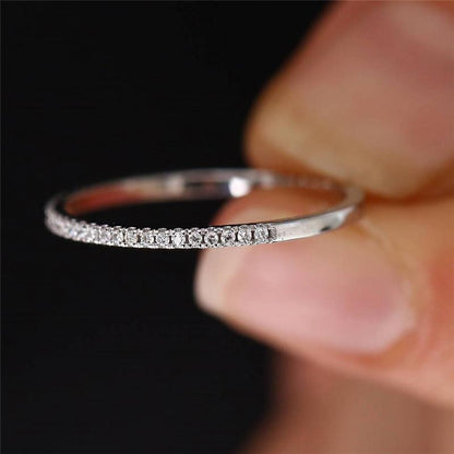 925 Sterling Silver Round Cut 925 Sterling Silver Eternity Ring 6