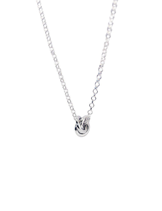 925 Sterling Silver 3 in One Small Knot Necklace 1