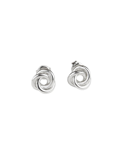 925 Sterling Silver 3 in One Knot ear studs Earrings 4