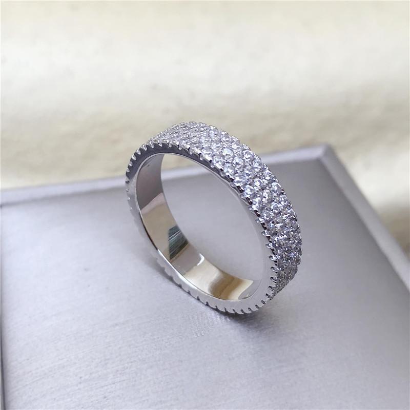 925 Sterling Silver Round Cut 925 Sterling Silver Full Eternity Ring 8