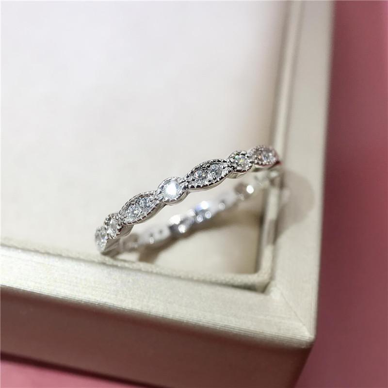 925 Sterling Silver Round Cut 925 Sterling Silver Full Eternity Ring 4