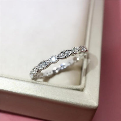 925 Sterling Silver Round Cut 925 Sterling Silver Full Eternity Ring 4