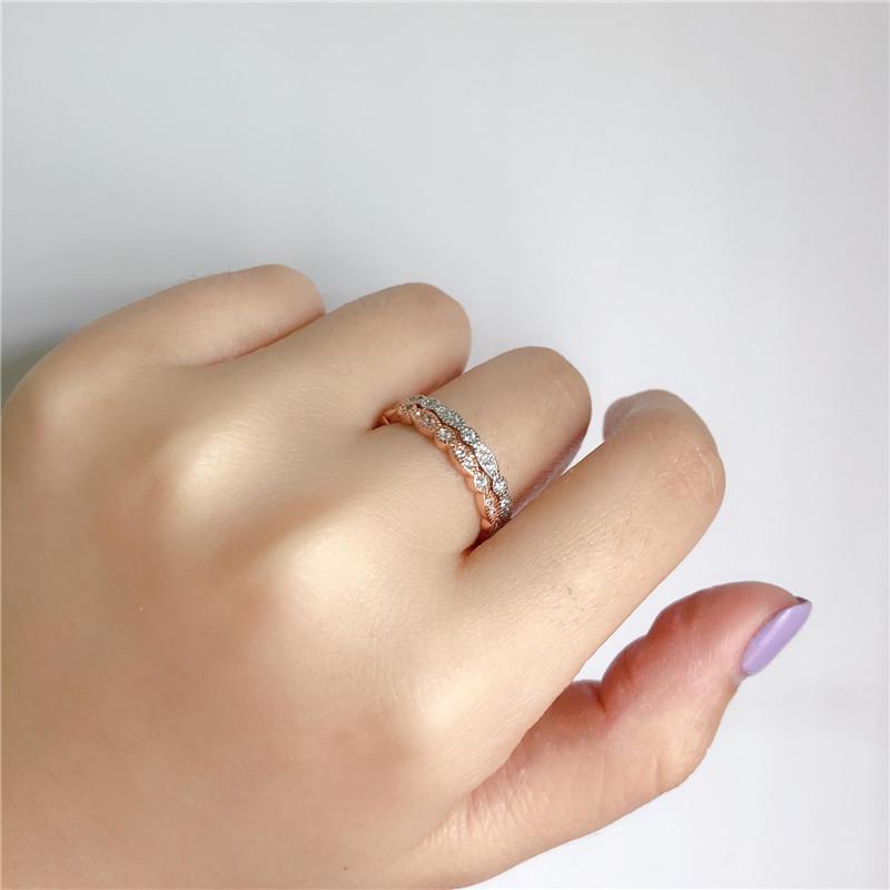 925 Sterling Silver Round Cut 925 Sterling Silver Full Eternity Ring 6