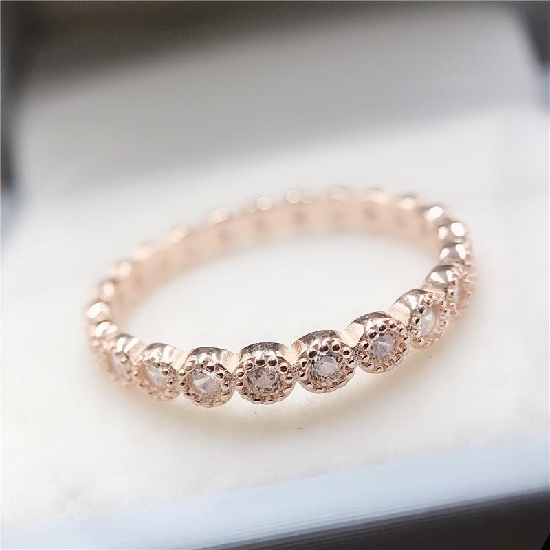 925 Sterling Silver Round Cut 925 Sterling Silver Full Eternity Ring 8