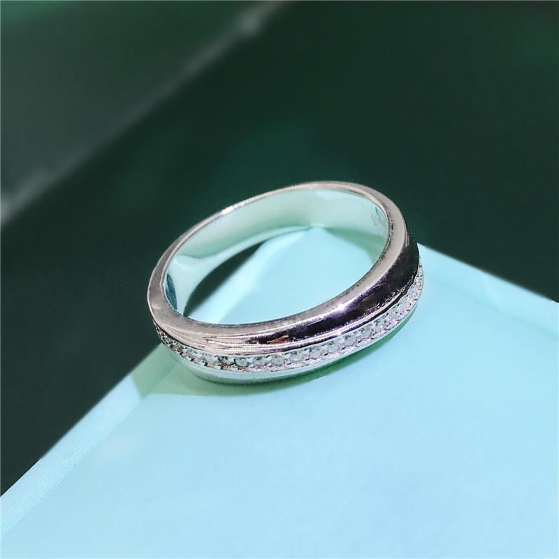 925 Sterling Silver Round Cut CZ Eternity Ring 3