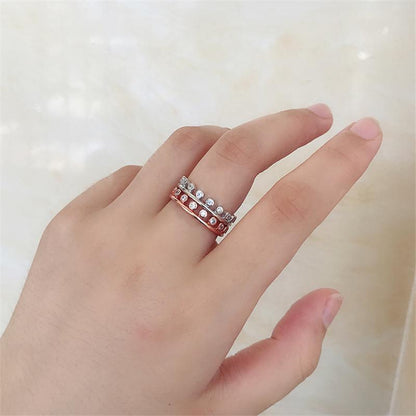 925 Sterling Silver Round Cut Created CZ Ring 2