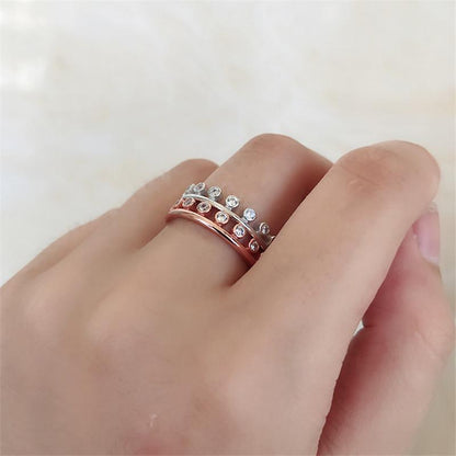 925 Sterling Silver Round Cut Created CZ Ring 12