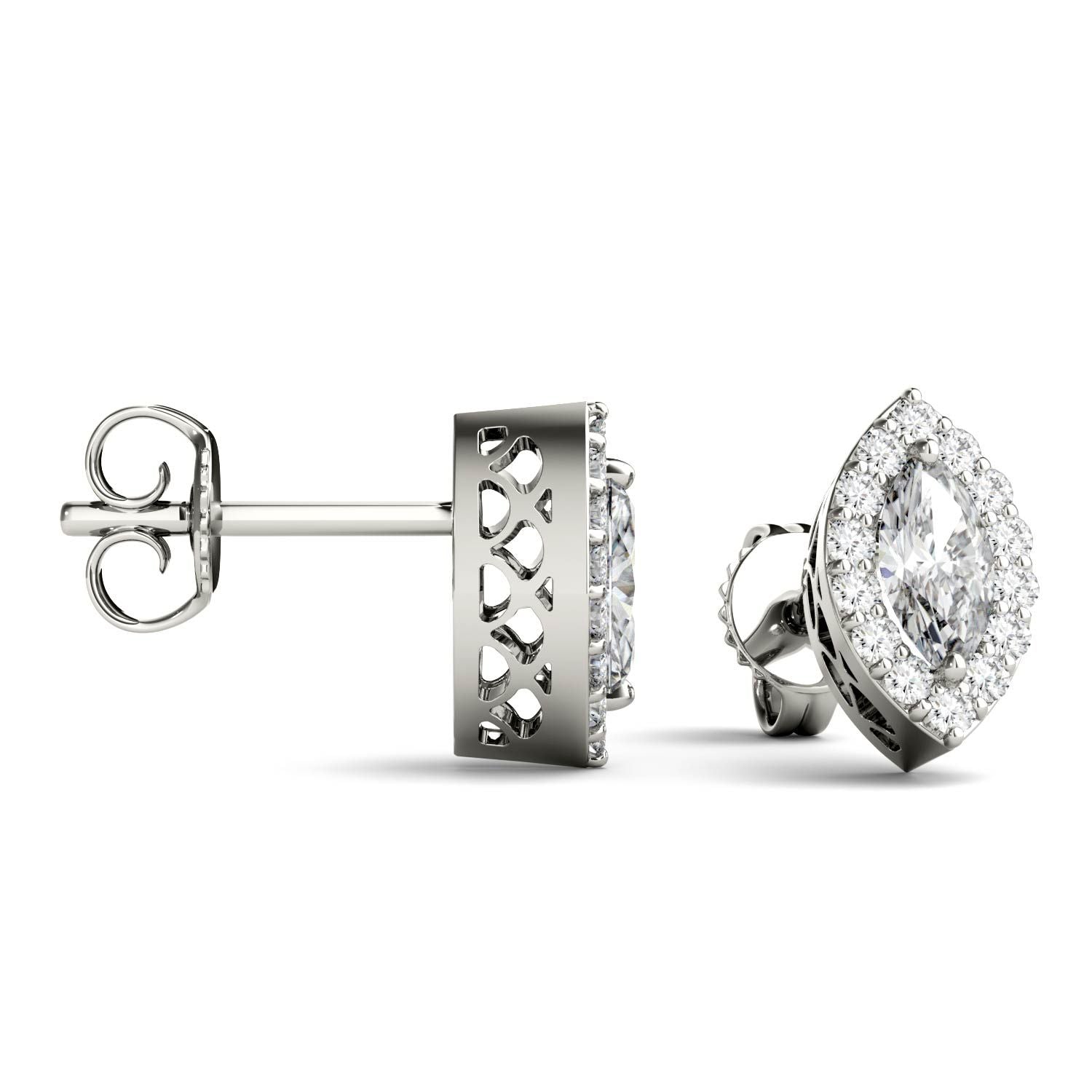 925 Sterling Sliver Marquise Cubic Zirconia Stud Earrings 4