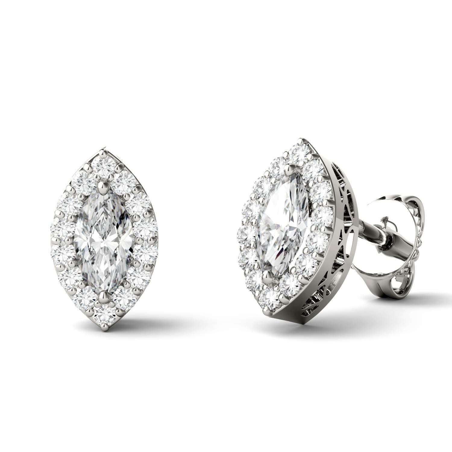 925 Sterling Sliver Marquise Cubic Zirconia Stud Earrings 5