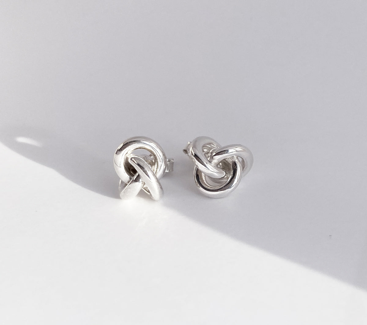 925 Sterling Silver 3 in One Knot ear studs Earrings 3