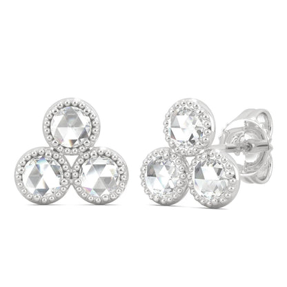 925 Sterling Sliver Round Cubic Zirconia Stud Earrings 6