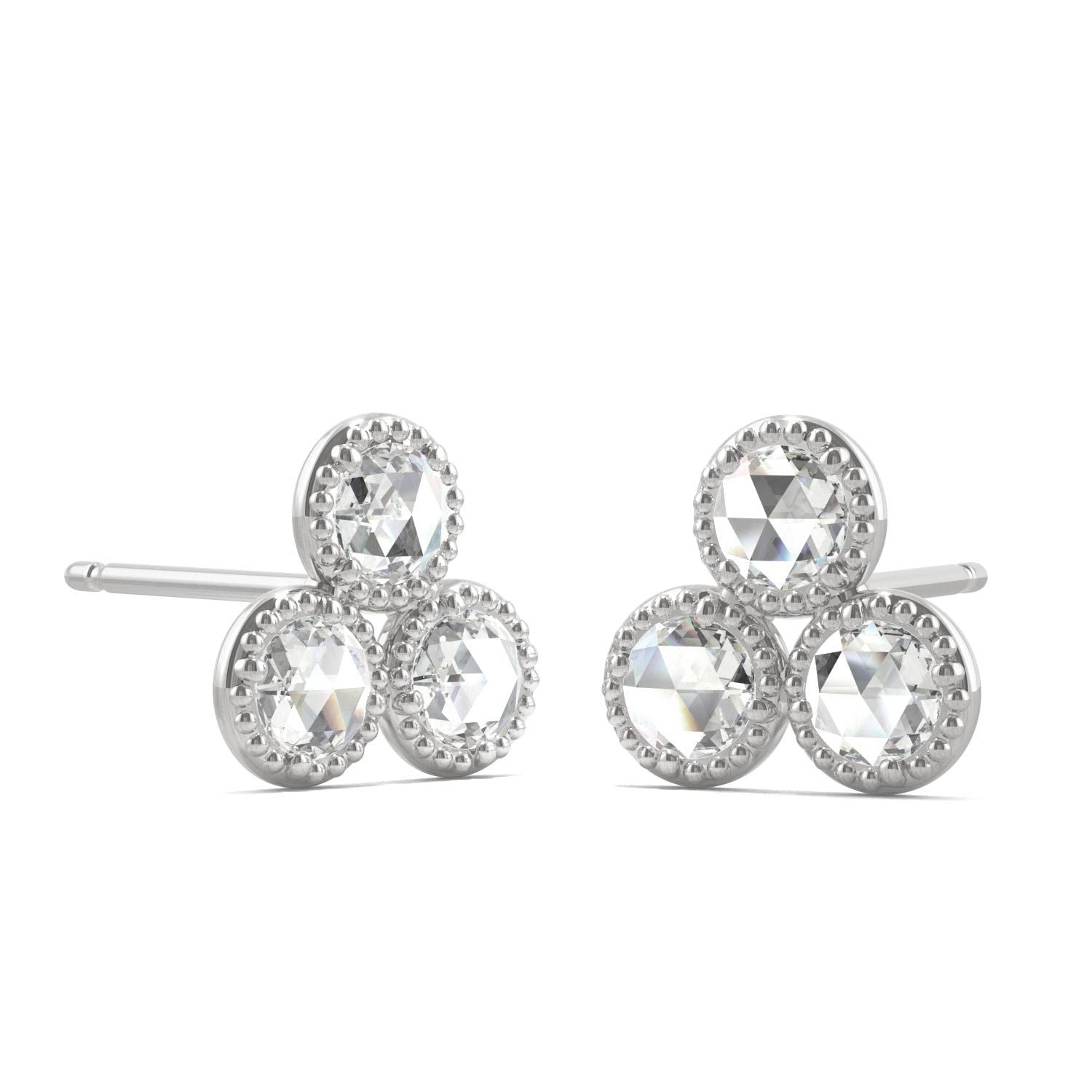 925 Sterling Sliver Round Cubic Zirconia Stud Earrings 7