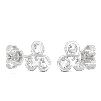 925 Sterling Sliver Round Cubic Zirconia Stud Earrings 8