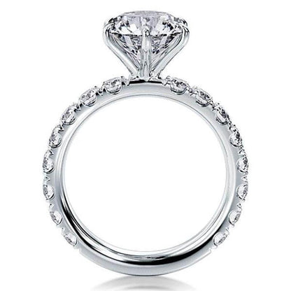 925 Sterling Silver Six Prong Round CZ Ring 3