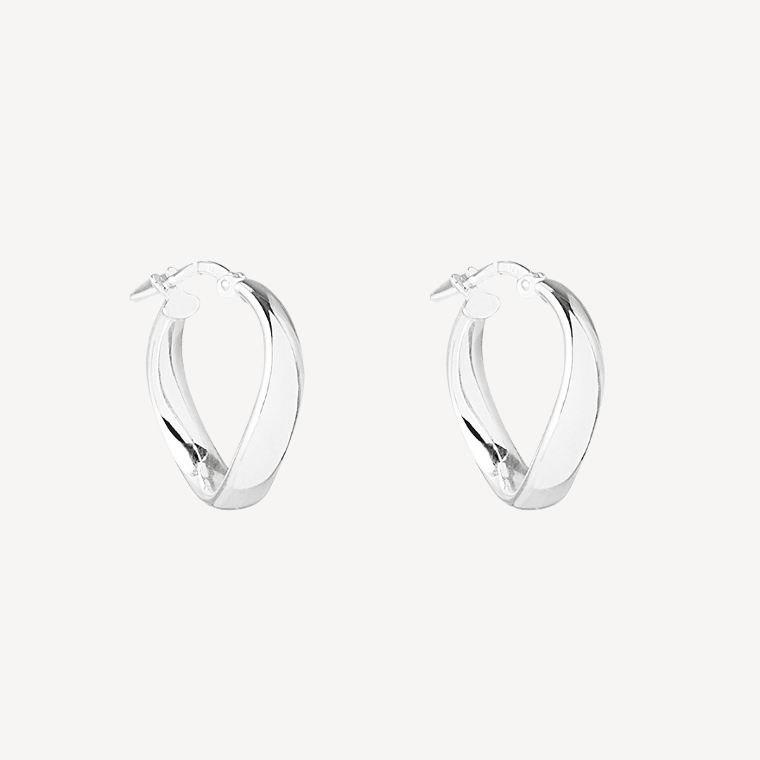 Eddy Hoop Silver Earring 1