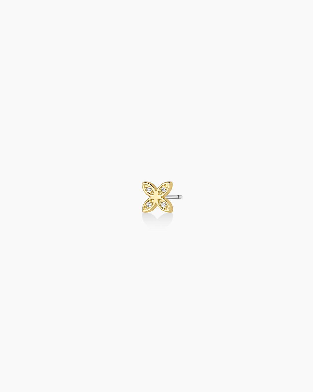 925 Sterling Silver Flower Charm Stud Earrings 1