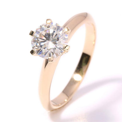 925 Sterling Silver Classic Round Cut CZ Solitaire Ring 5