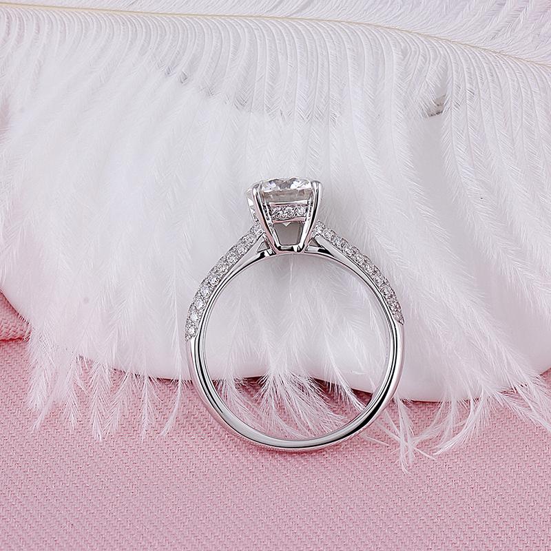 925 Sterling Silver Round Cut CZ Classic Ring 6