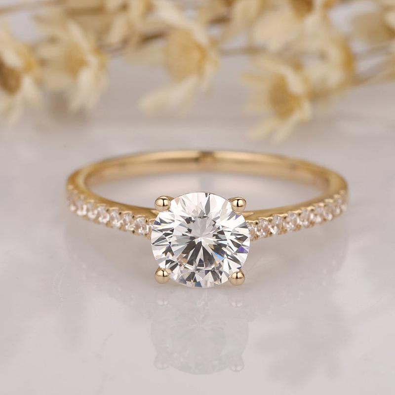 925 Sterling Silver Classic Round Cut CZ Ring 1