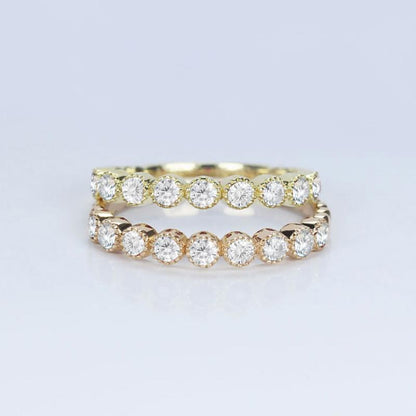 925 Sterling Silver Round Cut CZ Vintage Half Eternity Ring 3