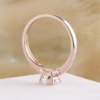 925 Sterling Silver Round Cut CZ Solitaire Ring 8