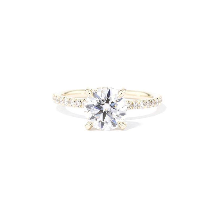 925 Sterling Silver Round Cut CZ Diamond Classic Ring 1