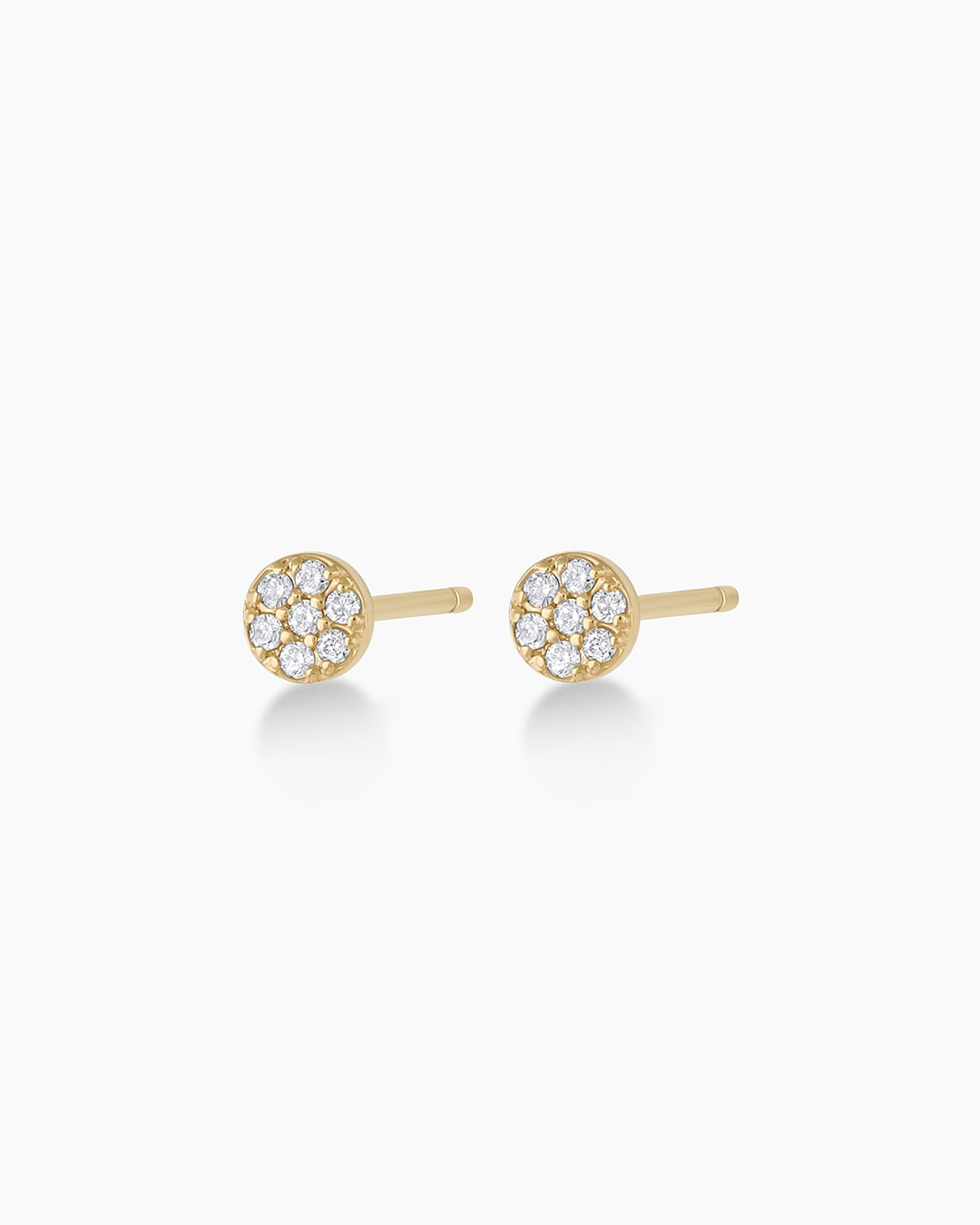 925 Sterling Silver Diamond Pavé Studs Earrings 1